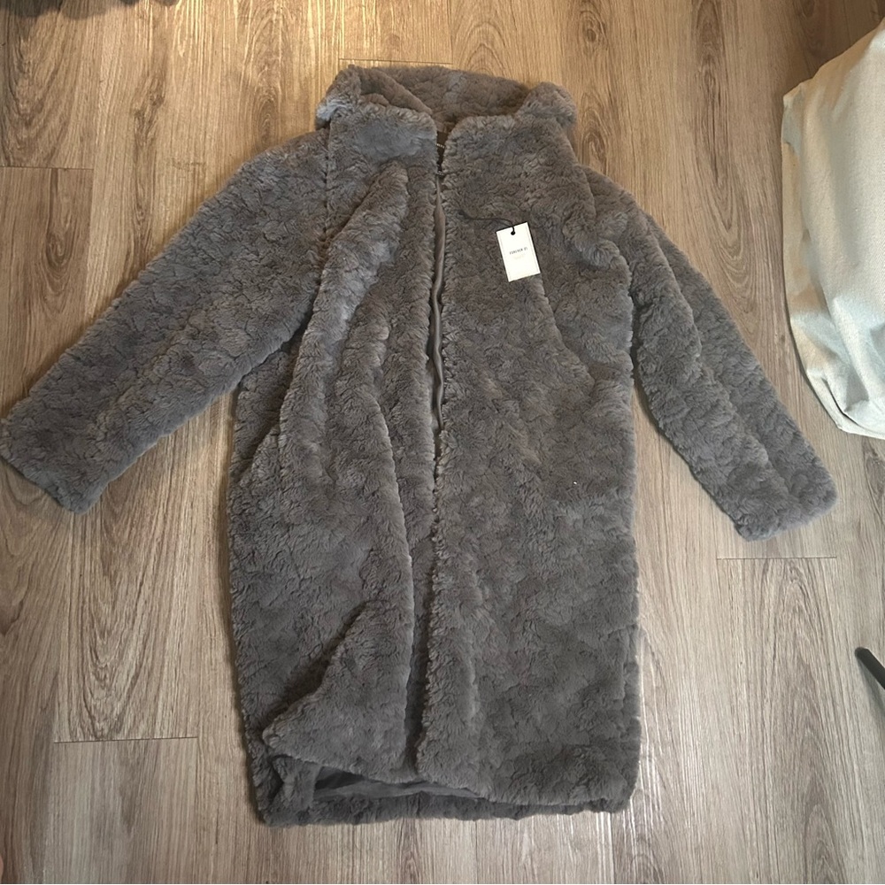 NWT Forever 21 Grey Mid-length jacket
